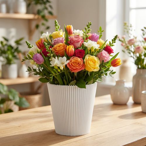 Plisseemanschetten Weiß 12,5cm 100 St | Floristik21.de