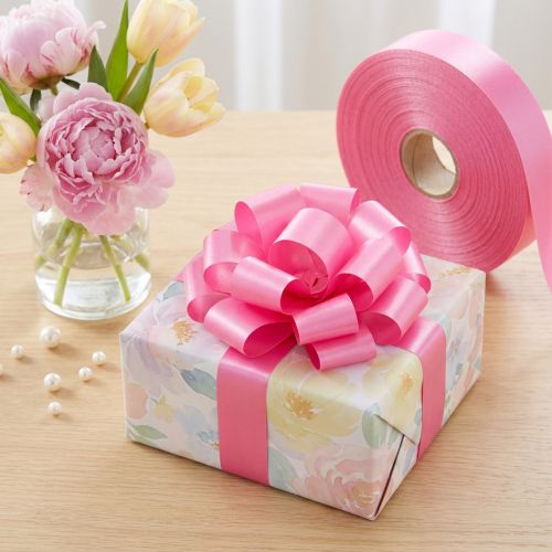 Dekoband Kräuselband pink 30mm 100m | Floristik21.de
