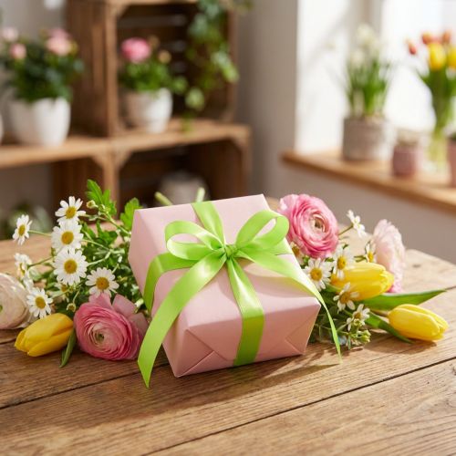 Satinband Geschenkband Hellgrün Doppelsatin 3mm 50m - Elegantes Deko-Accessoire für Floristen und Blumengeschäfte | Floristik21.de