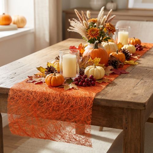 Deko Vlies Sizoweb Tischläufer Orange 30cm 5m | Floristik21.de