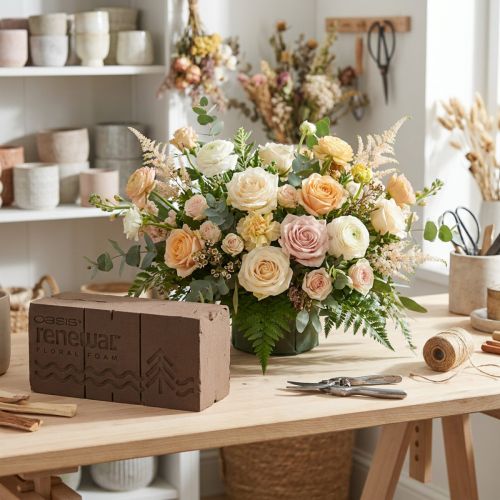 Artikel Oasis Renewal Steckschaum Braun 23 x 11 x 7,5 cm 1 Ziegel