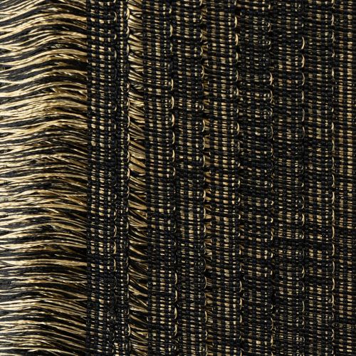 Artikel Fransenborte Schwarz Gold 4cm x 25m - Ideal für Kranzdeko, Trauerband & Vintage Accessoires