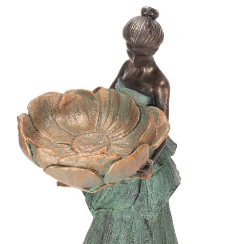 Artikel Ästhetische Frauenstatue mit Blumenschale aus wetterbeständigem Polyresin, 55 cm hoch