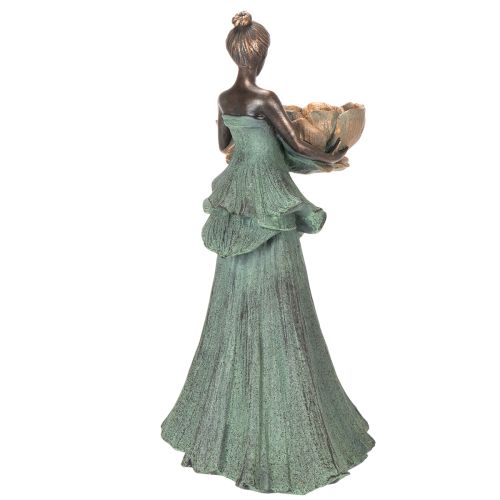 Artikel Ästhetische Frauenstatue mit Blumenschale aus wetterbeständigem Polyresin, 55 cm hoch