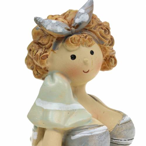 Floristik21 Deko-Figur Dame im Badeanzug Grau 10cm 2St