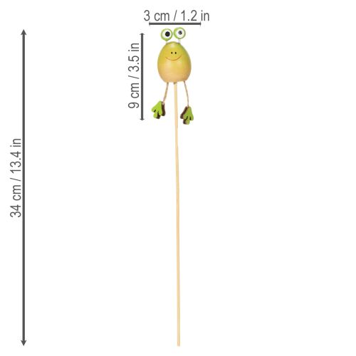 Artikel Frosch Pflanzenstecker Deko Holz 34cm Grün 6er Set für Frühling und Sommer