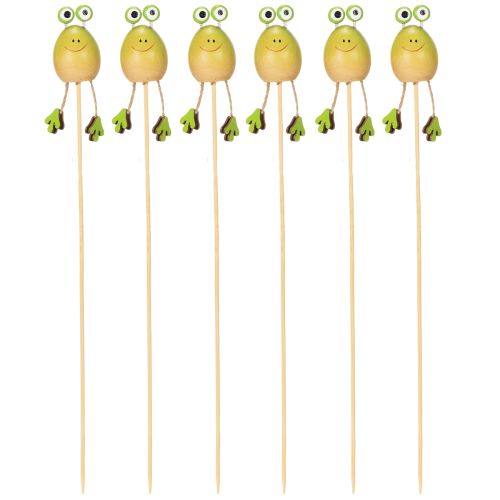 Artikel Frosch Pflanzenstecker Deko Holz 34cm Grün 6er Set für Frühling und Sommer