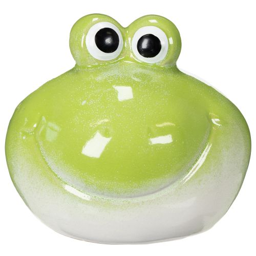 Artikel Grüne Keramik-Froschfigur 18cm - Verspielte Tischdeko für Wohnzimmer und Garten