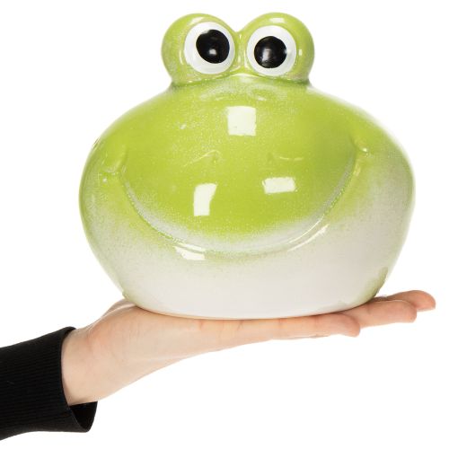Artikel Grüne Keramik-Froschfigur 18cm - Verspielte Tischdeko für Wohnzimmer und Garten