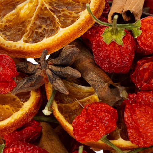 Artikel Getrocknete Orangenscheiben mit Zimt, Sternanis und Holzsternen – Perfekte Weihnachtsdeko 70g