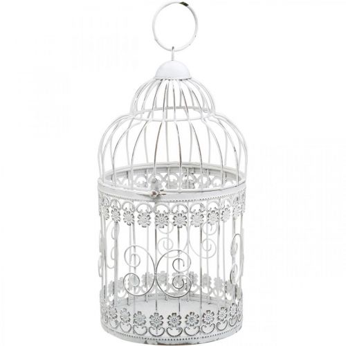 Frühlingsdeko, Vogelkäfig zum Hängen, Metalldeko, Vintage, Hochzeitsdeko 28,5cm