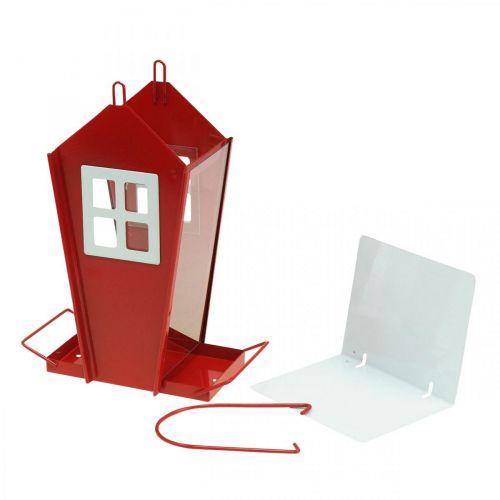 Artikel Vogelfutterhaus Rotweiß Vogelfutterstation zum Hängen H21cm