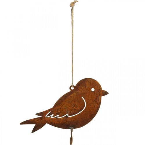 Deko-Vogel, Futterhänger, Metalldeko Edelrost 19×13,5cm Deko-Vogel, Futterhänger, Metalldeko Edelrost 19×13,5cm
