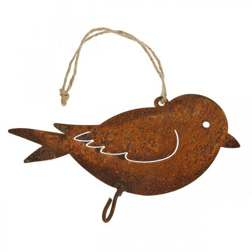 Deko-Vogel, Futterhänger, Metalldeko Edelrost 19×13,5cm