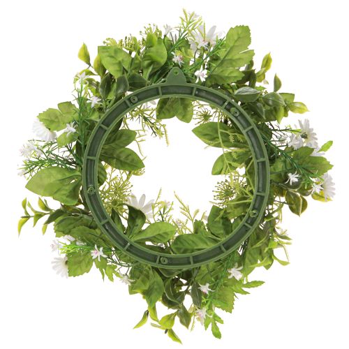 Artikel Gänseblümchen Kranz Weiß Grün Künstlich Ø28cm H9cm Dekokranz Frühling Türkranz