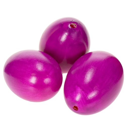 Floristik21 Ausgeblasene Gänseeier Lila für kreative Osterdeko und Frühlingsdekoration