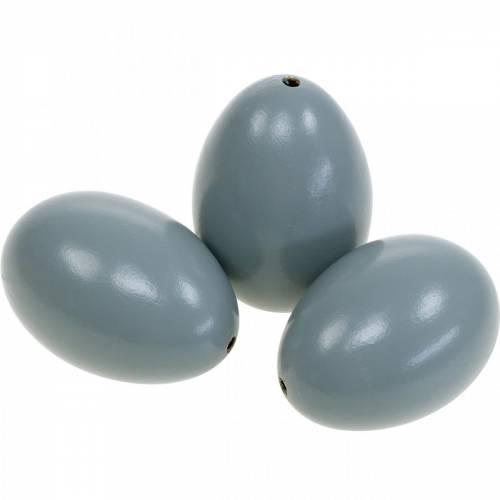 Gänseeier Grau Ausgeblasene Eier Osterdeko 12 St