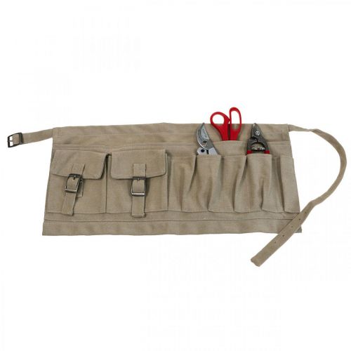 Floristik21 Garten Werkzeugtasche Gürtel Gartengürtel Khaki L112cm