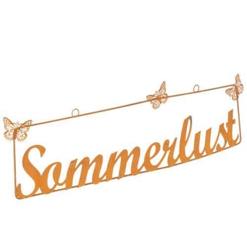 Gartendeko mit Schmetterlingen, Hänger “Sommerlust”, Metalldeko Edelrost L54,5cm H14cm einkaufen | Floristik21.de