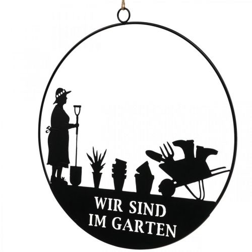 Artikel Gartendeko Hängedeko Wanddeko Schriftzug Metall Ø25cm