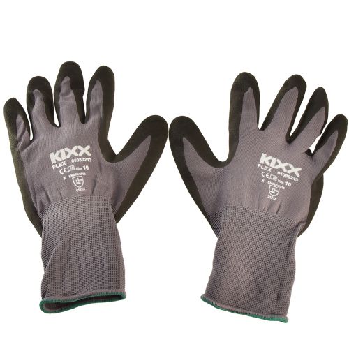Floristik21 Gartenhandschuhe Gr 10 Grau Schwarz Grün EN 2121X