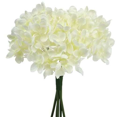 Floristik21 Hortensienbund Kunstblumen Weiß L27cm