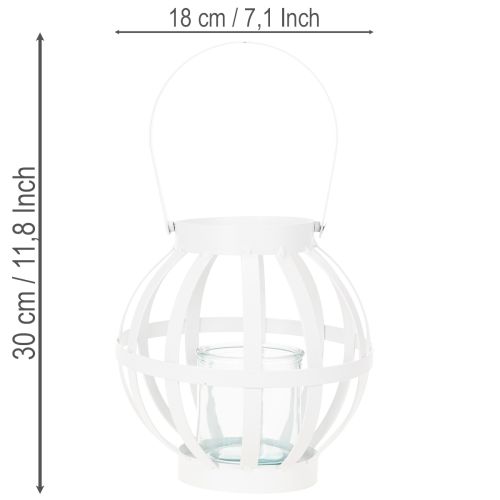 Gartenlaterne Metall Glas