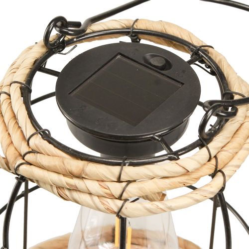 Artikel Solar Gartenlaterne Metall Schwarz Ø17cm Boho-Chic Beleuchtung