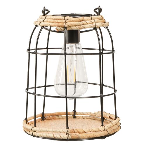 Artikel Solar Gartenlaterne Metall Schwarz Ø17cm Boho-Chic Beleuchtung
