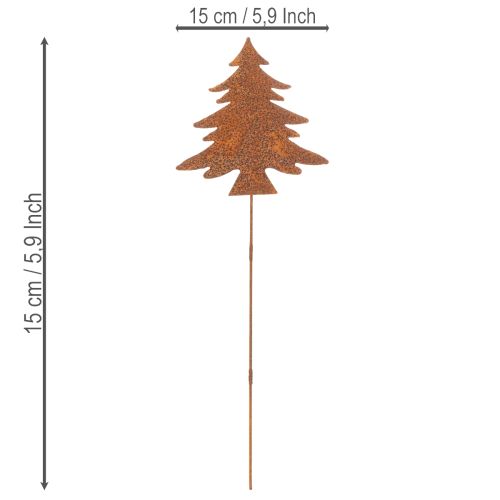 Gartenstecker Edelrost Hirsch Deko Stern Tanne H10/15cm 3St | Floristik21.de