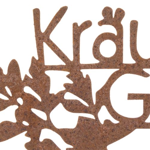 Gartenstecker Rost Kräuter Garten Beetstecker 14x17cm 4St | Floristik21.de