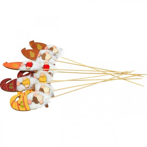 Artikel Gartenstecker Wichtel Herbstdeko Holz Sortiert 39cm 8 St