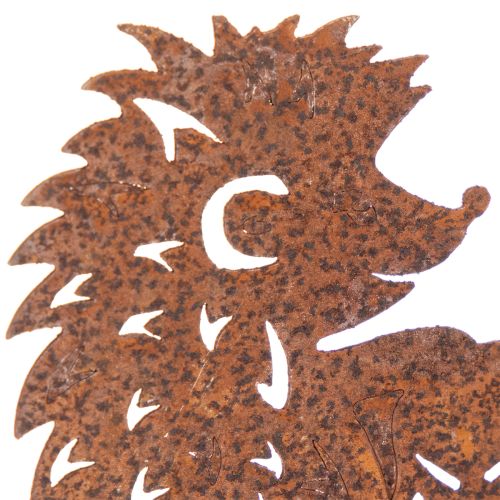 Gartenstecker Igel Metall 53cm Rostoptik für Sommer und Herbst | Floristik21.de