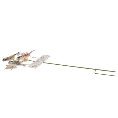 Floristik21 Gartenstecker Metall Vögel, Blumenstecker für den Garten 84cm