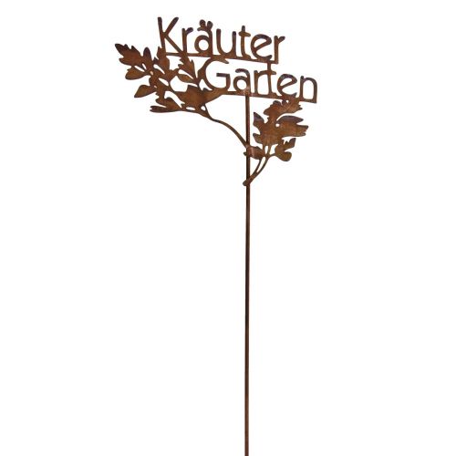 Floristik21 Gartenstecker Rost Kräuter Garten Beetstecker 14x17cm 4St