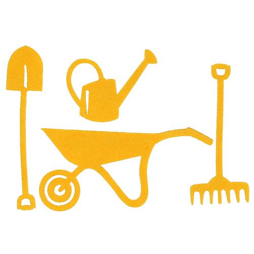 Floristik21 Gartenwerkzeug Filz Gelb 12St