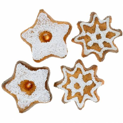 Floristik21 Streudeko Weihnachtssterne Backzauber 24-teilig, Festliche Tischdeko, Täuschend Echt