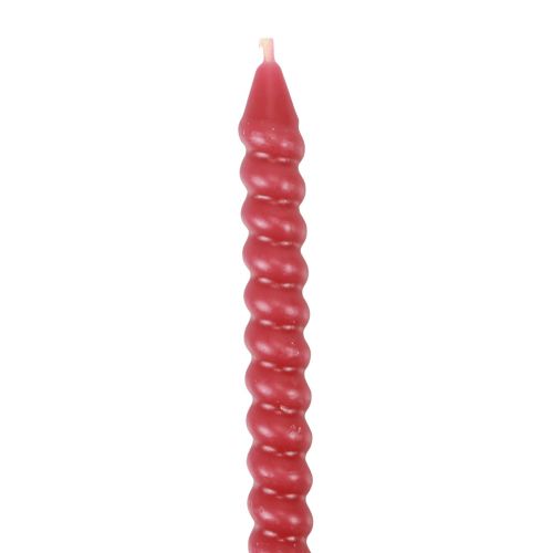 Gedrehte Kerzen Spiralkerzen Pink Ø1,4cm H18cm 4St