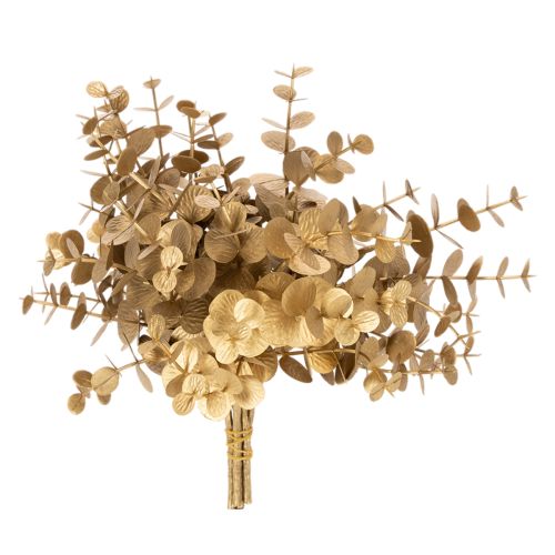 Artikel Kunststoff Eukalyptus Deko-Zweig Gold 24cm für Innenbereich