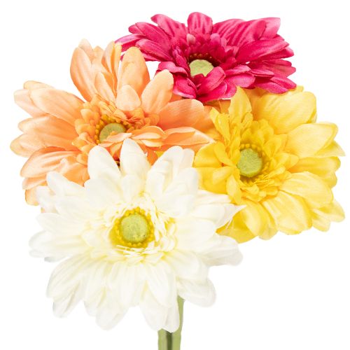Künstlicher Gerbera Blumenbund 47cm bunt mit 32 Blüten für vielseitige Dekoration