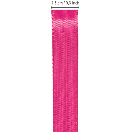 Artikel Geschenk- und Dekoband Pink 15mm x 50m – Hochwertiges Taftband mit Webkante