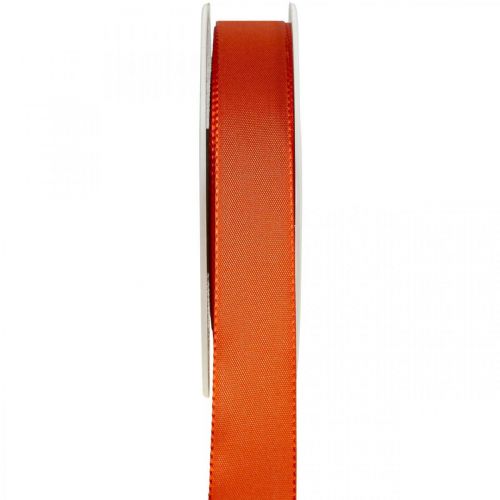 Floristik21 Geschenk- und Dekorationsband Orange Seidenband 25mm 50m