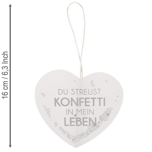 Geschenkanhänger Konfettiherz 9cm 6St | Floristik21.de