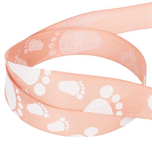 Artikel Geschenkband Baby Füße Deko Taufe Band Rosa 25mm 16m