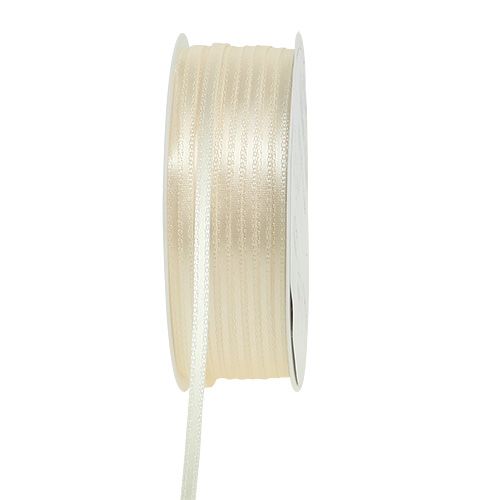 Floristik21 Geschenkband Creme 3mm x 50m