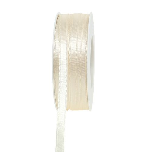 Floristik21 Geschenkband Creme 6mm x 50m