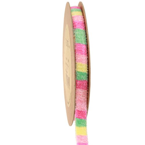 Floristik21 Geschenkband Frottee Dekoband Bunt gestreift 10mm 10m kreativ vielseitig hochwertig