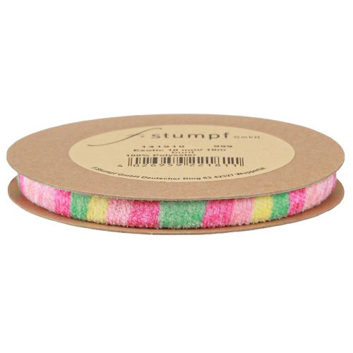 Artikel Geschenkband Frottee Dekoband Bunt gestreift 10mm 10m kreativ vielseitig hochwertig