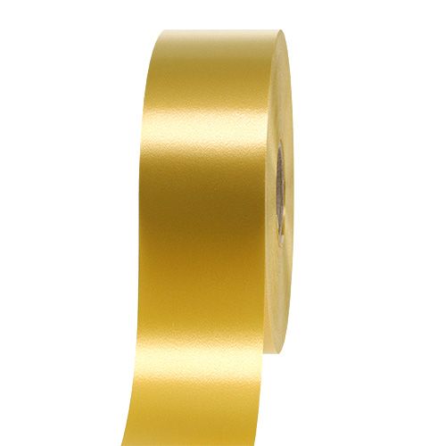 Floristik21 Geschenkband Gold 50mm 100m