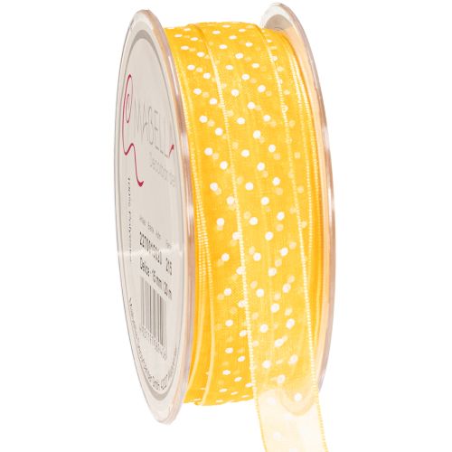 Geschenkband gepunktet perfekter Abschluss für Geschenkpäckchen und Geschenkboxen 1,5cm 20m